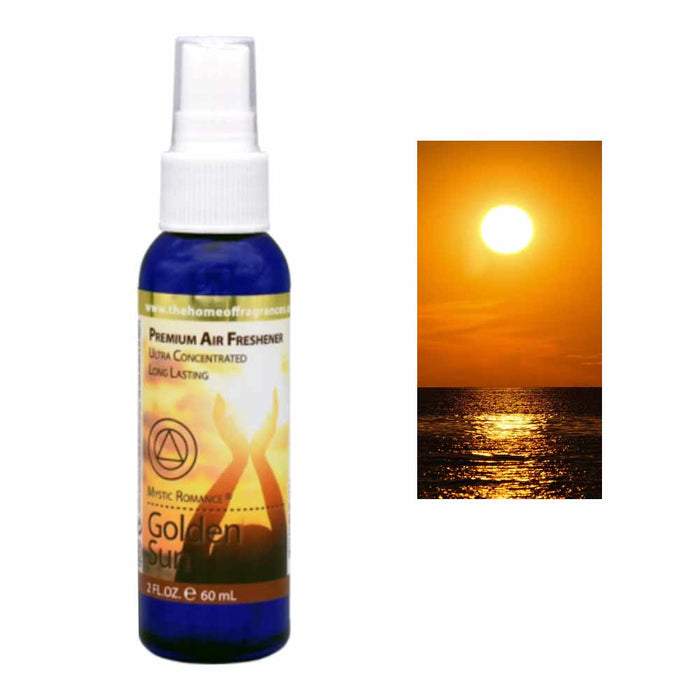 Golden Sun Scent Long Lasting Air Freshener Spray Car Odor Eliminator 2Oz Summer