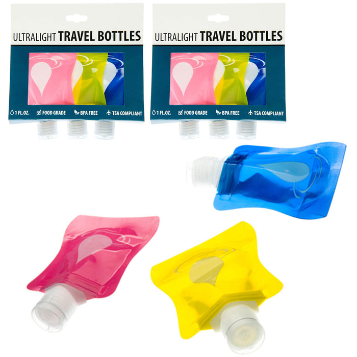 6 Foldable Water Bottle Cups Bag Folding Plastic Collapsible Outdoor Sport Hot