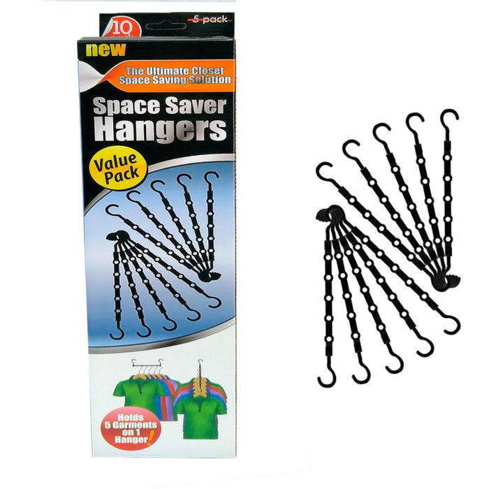 10 Pc Closet Organizer Space Saver Hangers Pants Rack Magic Hangers 5 In 1 New !