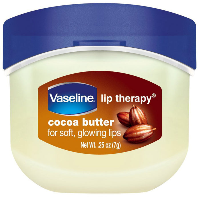 10 Vaseline Therapy Lip Balm .25 Oz Cocoa Butter Flavor Petroleum Jelly Mini Jar