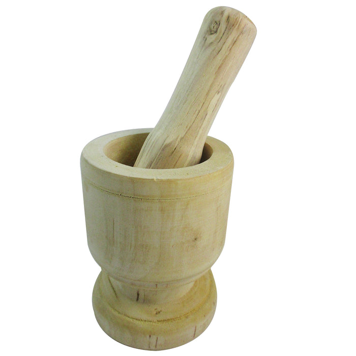 Wood Wooden Mortar Pestle Pylon Crush Herb Grinder Pilon Madera Bar Tool Mojitos