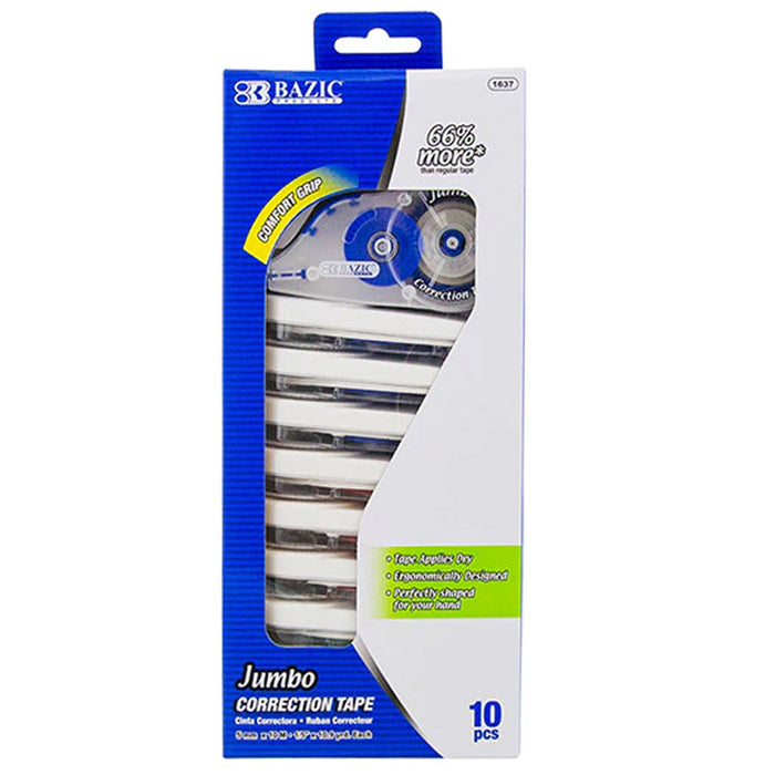 10pc Jumbo Correction Tape Student White Out Roller School Supply Stationery Lot