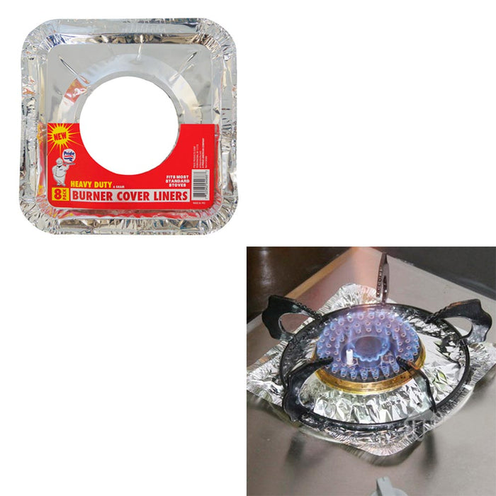 48 Aluminum Foil Square Gas Burner Disposable Stove Bib Liners Covers Wholesale