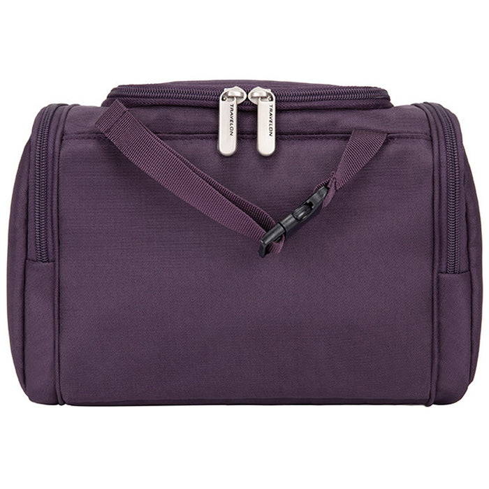 Travelon Anti-Theft Hanging Toiletry Bag Kit RFID Blocking Travel Organizer Plum