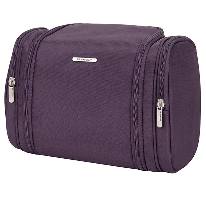 Travelon Anti-Theft Hanging Toiletry Bag Kit RFID Blocking Travel Organizer Plum