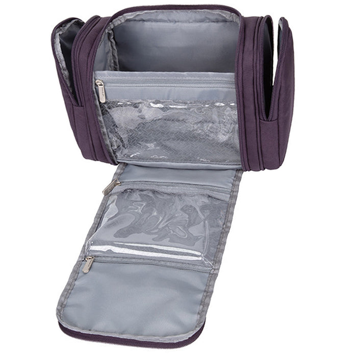 Travelon Anti-Theft Hanging Toiletry Bag Kit RFID Blocking Travel Organizer Plum