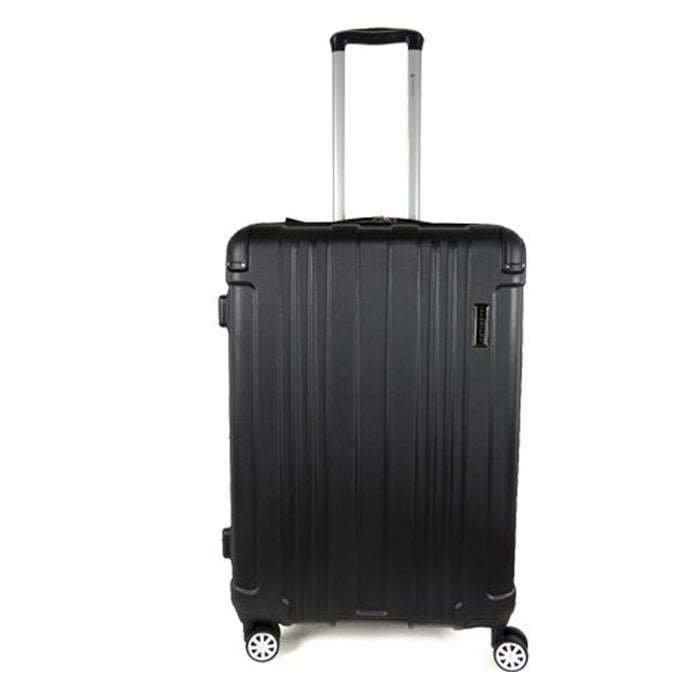 Set of 3 Luggage Set Travel Bag ABS Trolley Spinner Suitcase Lightweight Black