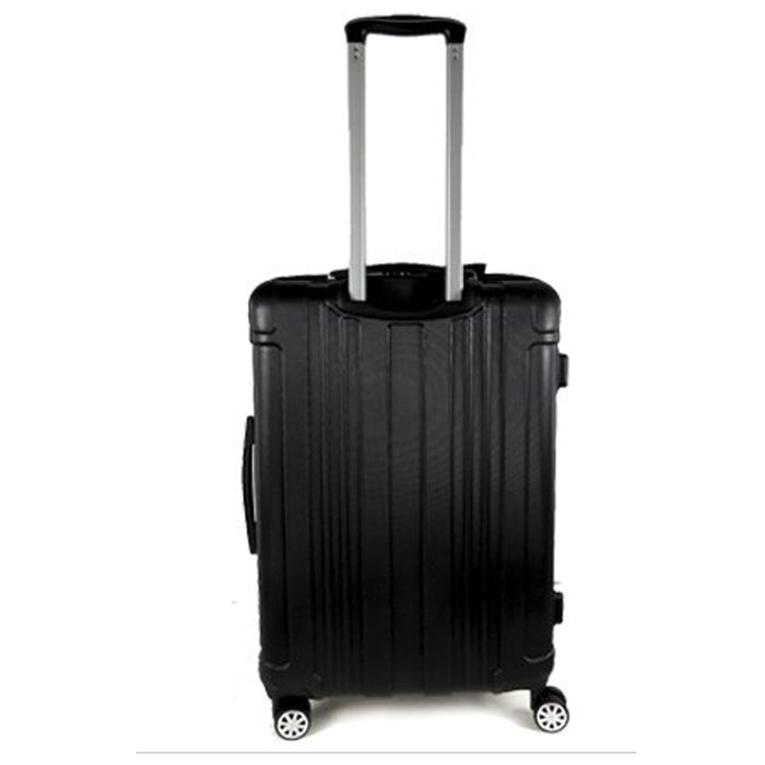 Set of 3 Luggage Set Travel Bag ABS Trolley Spinner Suitcase Lightweight Black