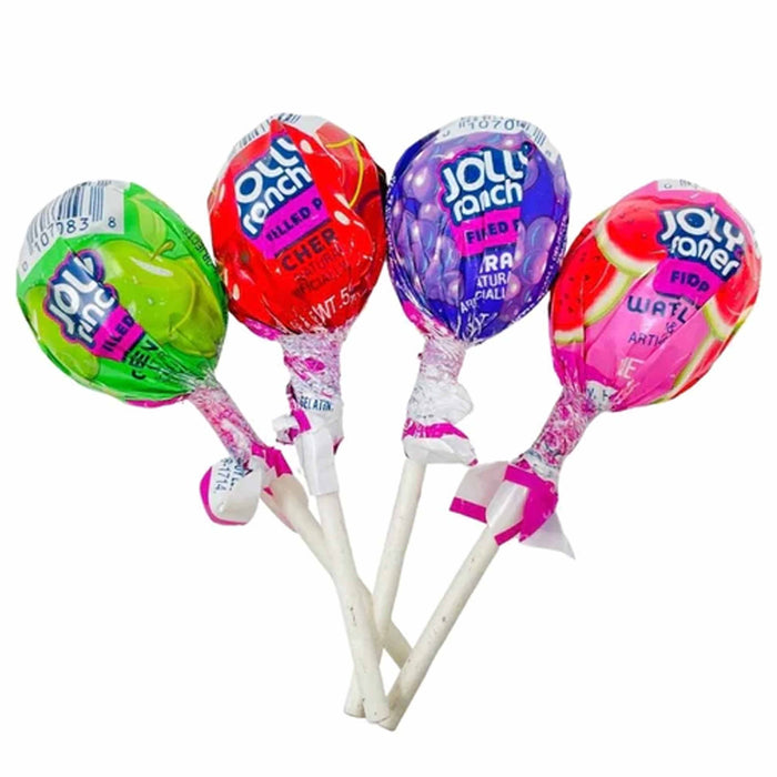 40 Jolly Rancher Filled Pops Chew Lollipops Assorted Flavors Sucker Hard Candy