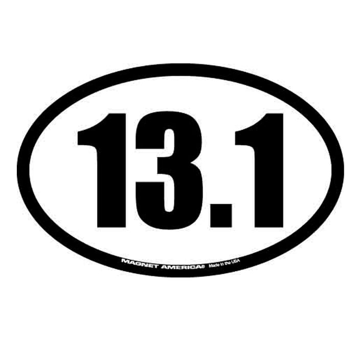 2Pc 13.1 Half Marathon Decal Magnet Oval Car Window Running Race Charity Fitness