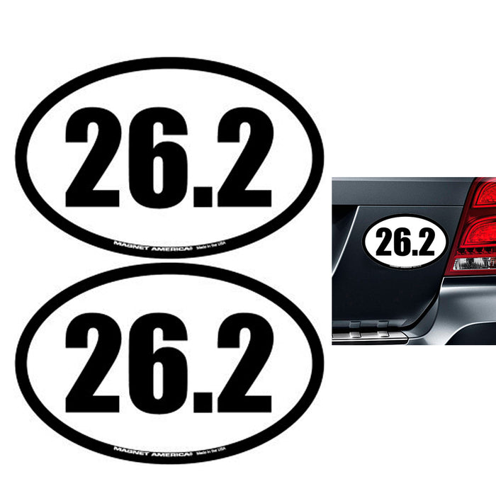 2X 26.2 Full Marathon Vinyl Oval Decal Car Bumper Run Running Race Runner Gift