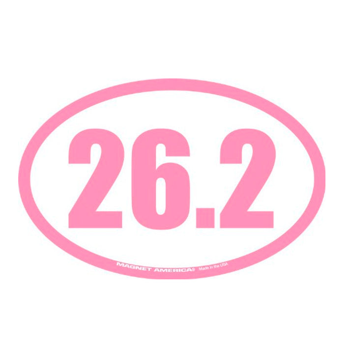 2 X 26.2 Marathon Vinyl Decal Magnet Car Truck Bumper Running Sports Race Pink