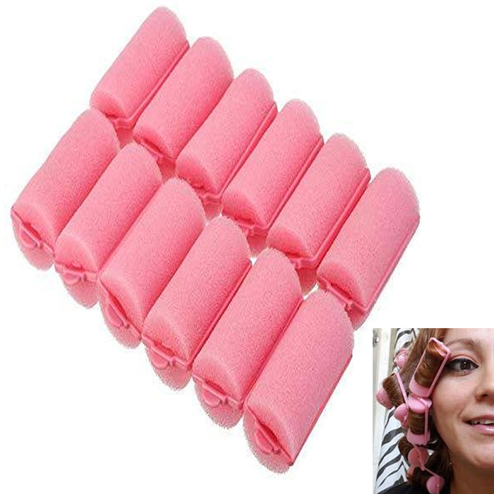 48 Foam Hair Rollers Medium Soft Cushion Curlers Waves Curls Styling Salon 2.4"