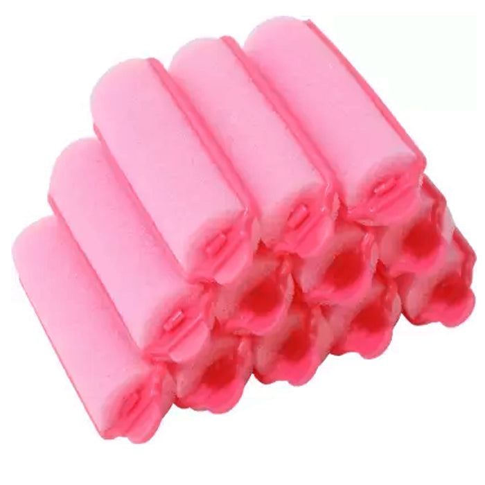 12 Medium Soft Foam Cushion Hair Rollers Curlers Salon Styling Waves Curls 2.4"