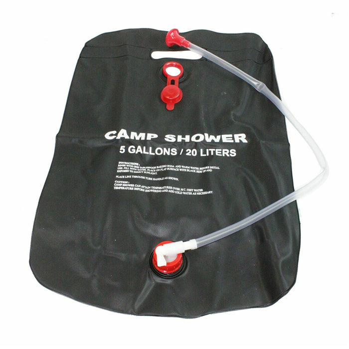 5 Gallon/20L Solar Camping Shower Outdoor PVC Bag Hiking Heated Water Portable