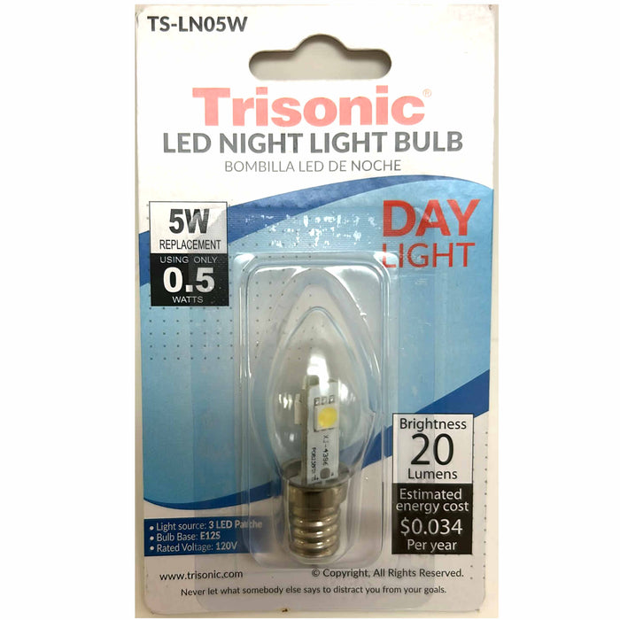 3 Pc LED Night Light Bulbs Lamp Daylight Lighting 5 Watt 120v Replacement E12S