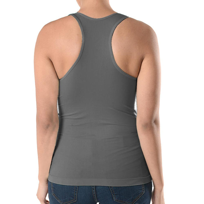 3 Pc Women Plus Size Basic Long Tank Top Sleeveless Racerback Scoop Stretch Grey