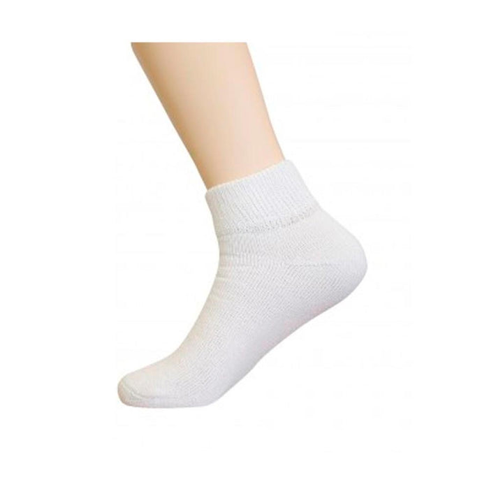 6 Pair Diabetic Ankle Circulatory Socks Health Support Mens Fit White Size 9-11