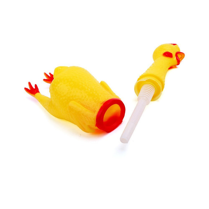 Pet Dog Puppy Chicken Toy Squeeze Squeak Shrilling Chew Screaming Play Gift New