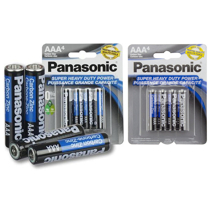 8 X Panasonic AAA Batteries Super Heavy Duty Carbon Zinc Battery 1.5V