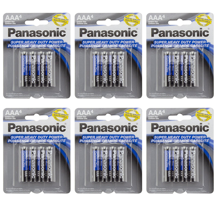 24 X Panasonic AAA Batteries Super Heavy Duty Carbon Zinc Battery 1.5V