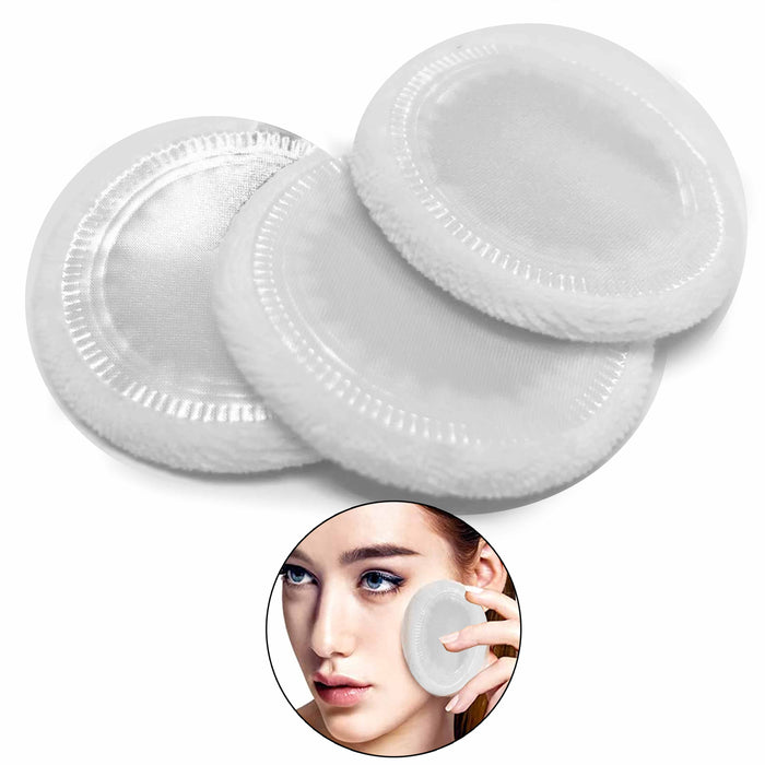 24 Pc Round Velour Powder Puff Makeup Applicator Pads Beauty Foundation Blending