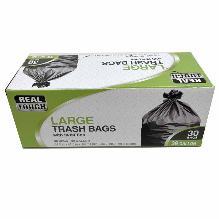 EcoQuality 39 Gallon Heavy Duty Clear Large Trash Bags (140 Count) - Yard  Trash Bags, Great for Leaves, Lawn and Leaf Bags, Recycling Garbage Bags