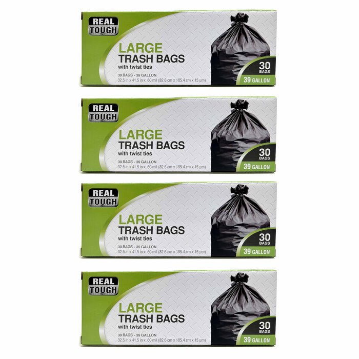 33 Large Trash & Yard Bags With Twist ties 7 Bags