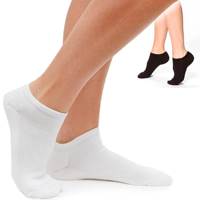 6 Pairs Womens Low Cut Ankle Socks Size 9-11 Crew Fashion Black White New Soft