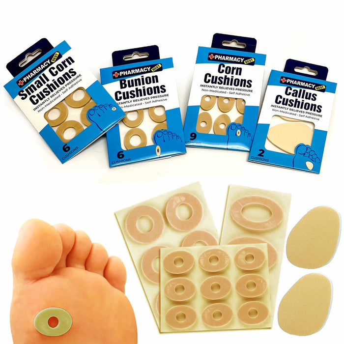 23 Pc Assorted Foot Care Corn Cushions Bunion Guard Toe Ball Callus Pain Relief