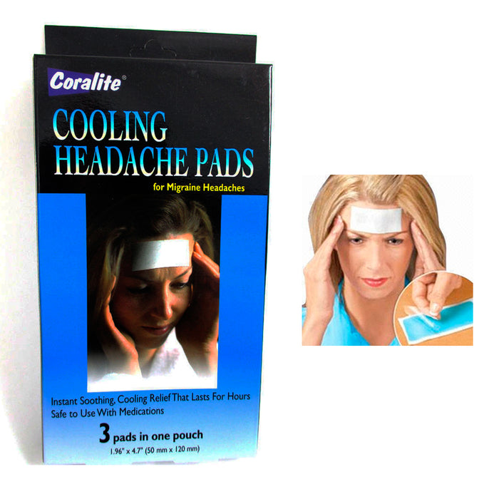 3 Pack Well Patch Cooling Headache Pads Migraine Lasts up to 8 hours Pain Relief