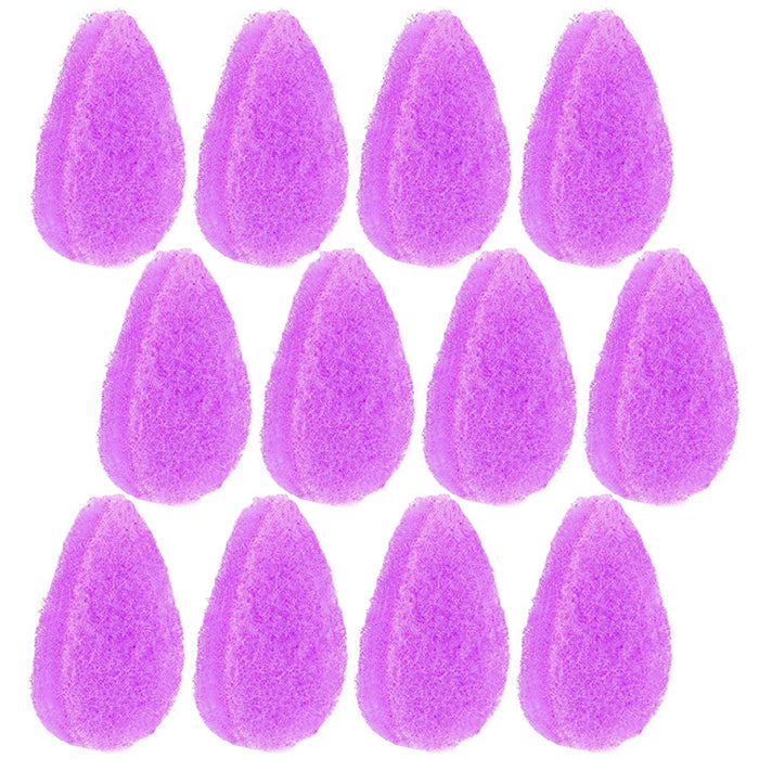 12 Pc Facial Exfoliating Buff Lavender Vitamin E Cleansing Sponges Scrubber Pads