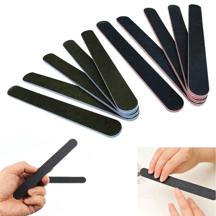 20 Pcs Nail File Round Buffer Emery Board Professional Acrylic Sanding Manicure