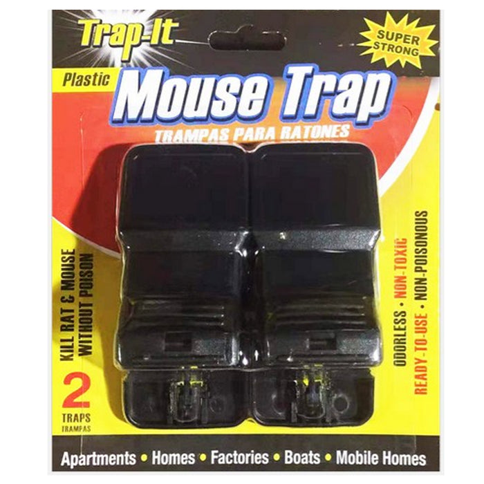 2 Pack Reusable Mouse Traps Rodent Snap Trap Mice Catcher Mousetrap Heavy Duty