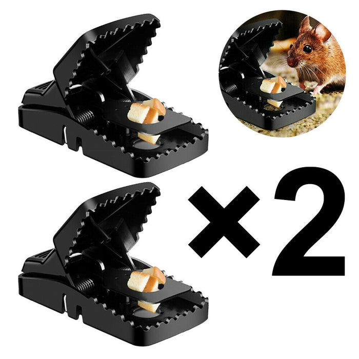 2 Pack Reusable Mouse Traps Rodent Snap Trap Mice Catcher Mousetrap Heavy Duty