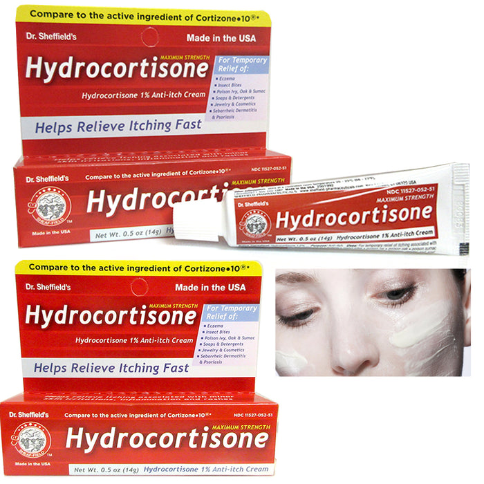 2 Pc Hydrocortisone Cream Ointment Maximum Skin Protectant Rash Itchiness Relief