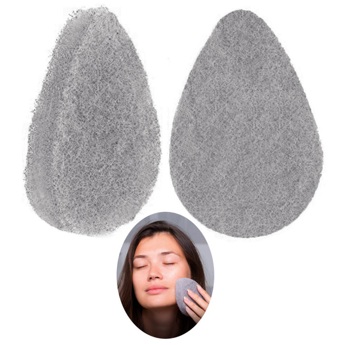 24 Face Scrubber Charcoal Infused Facial Exfoliating Buff Cleansing Sponges Pads