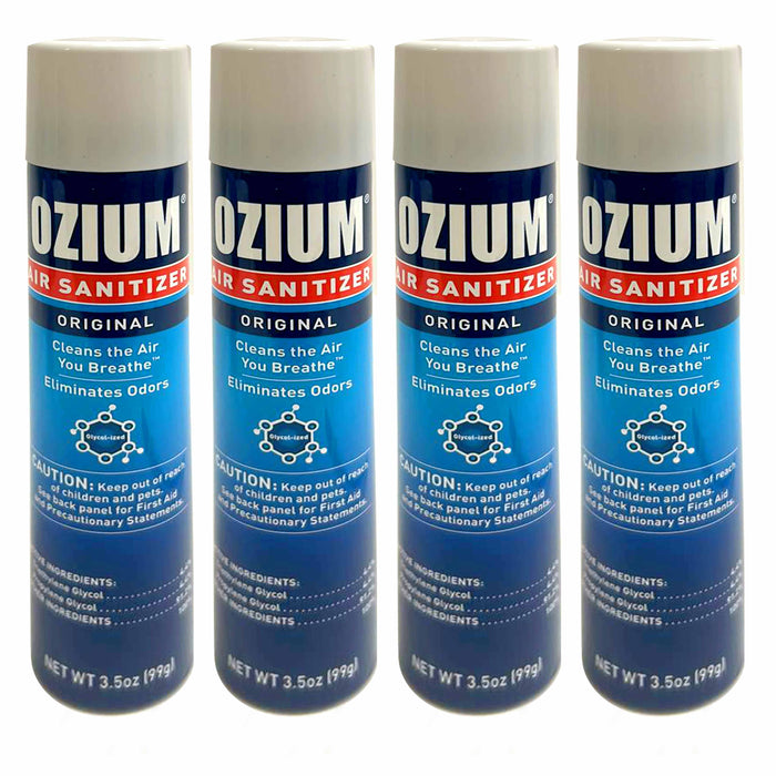 4 Pc Ozium Air Sanitizer Odor Eliminator Purifier Freshener Carbon