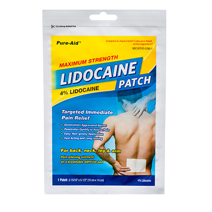 10x Lidocaine 4% Pain Relief Patch Medicated Pad Patches Maximum Strength Muscle