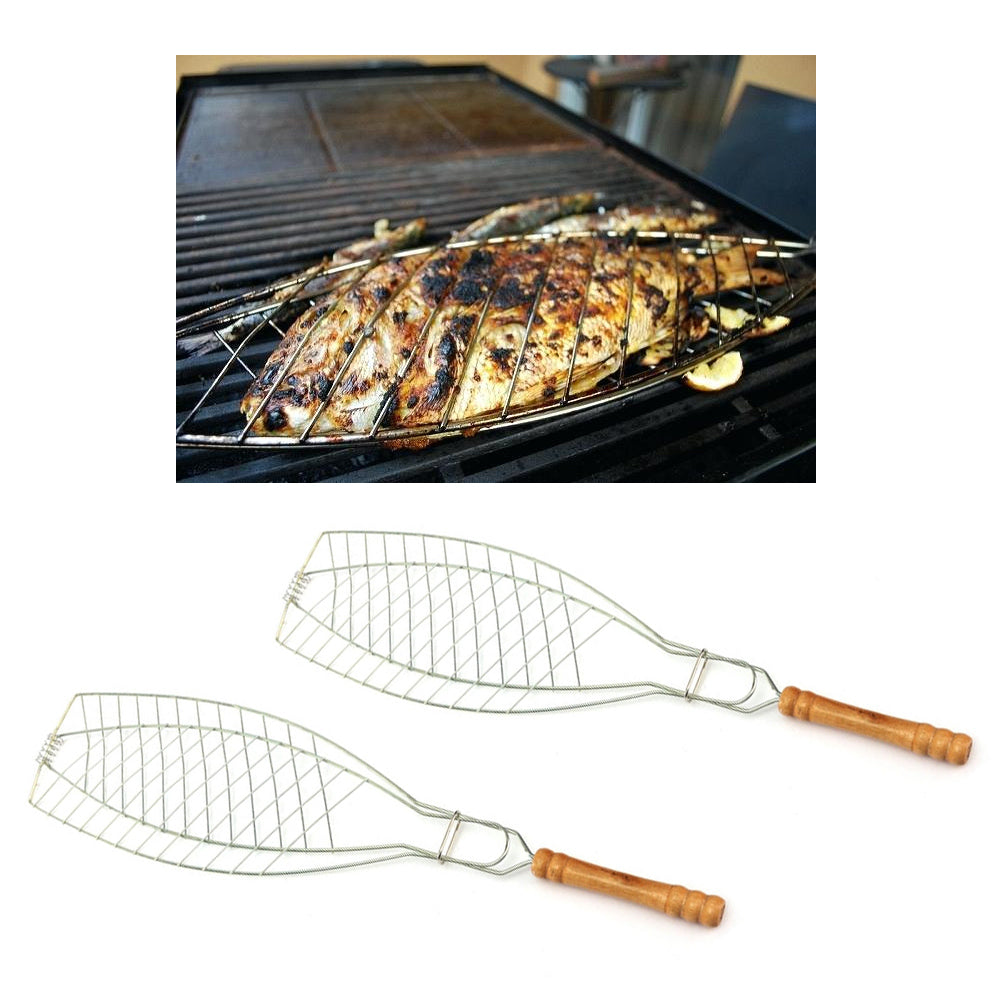 AllTopBargains 2pc Multi Purpose Metal Tongs Kitchen Grill BBQ Salad Cooking Serving Bread 10