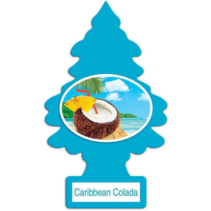 6 Pc Little Trees Caribbean Colada Scent Air Freshener Car Auto Home Hang Office