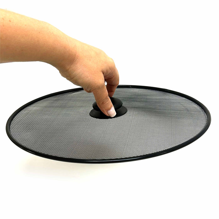 2 Grease Splatter Screen Frying Pan Mesh Lid Knob Cover 11" Shield Hot Oil Guard