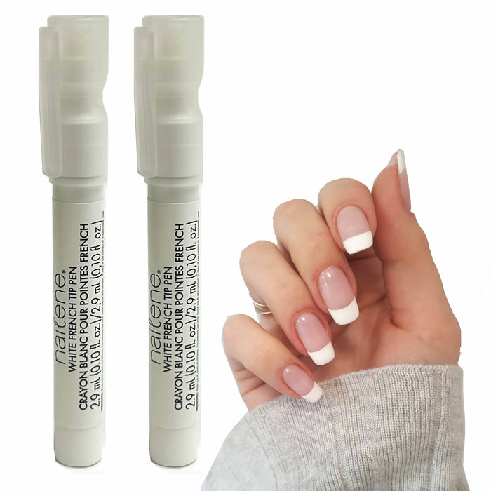 2 Pc Nail Art Polish Pen French Manicure White Tip Pedicure Traditional Nails