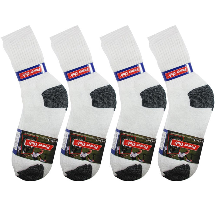 12 Pairs Mens Tube Socks White Old School Shoes Cotton Sports 14"  Long Retro