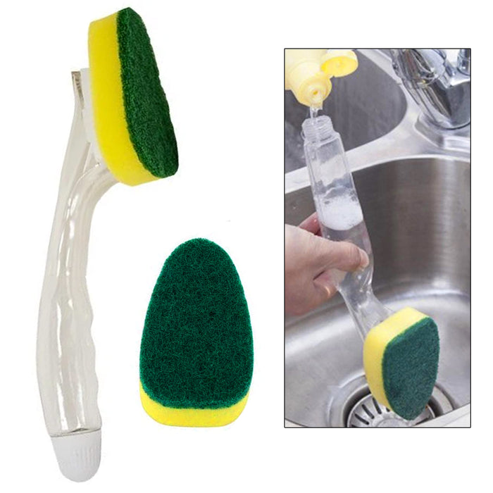 1 Soap Dispenser Dish Sponge Cleaner Wand Brush Scrub Refill Washing K —  AllTopBargains