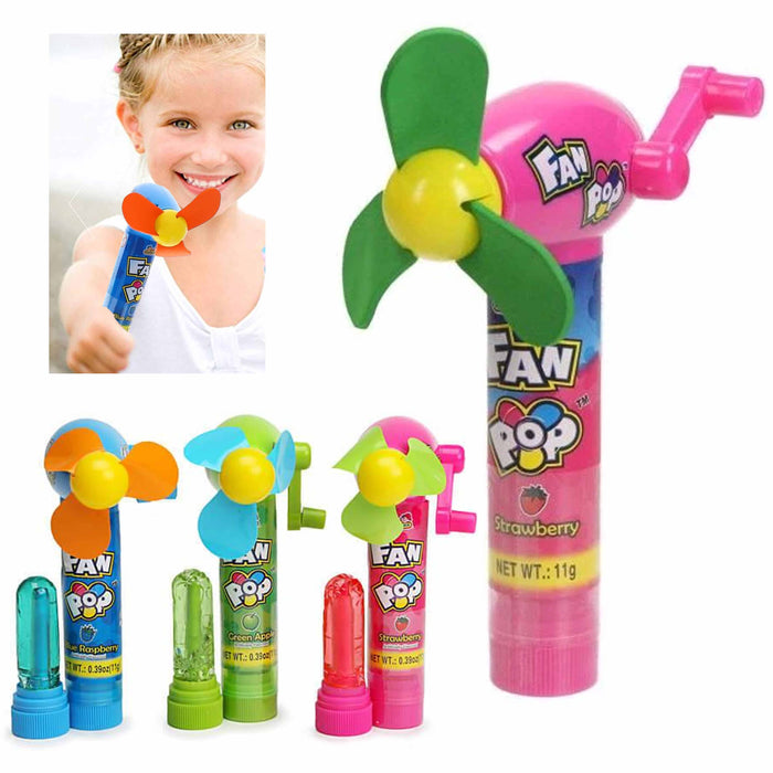 4 Pc Candy Filled Fan Pop Sucker Lollipop Treats Loot Bag Filler Kid Party Favor