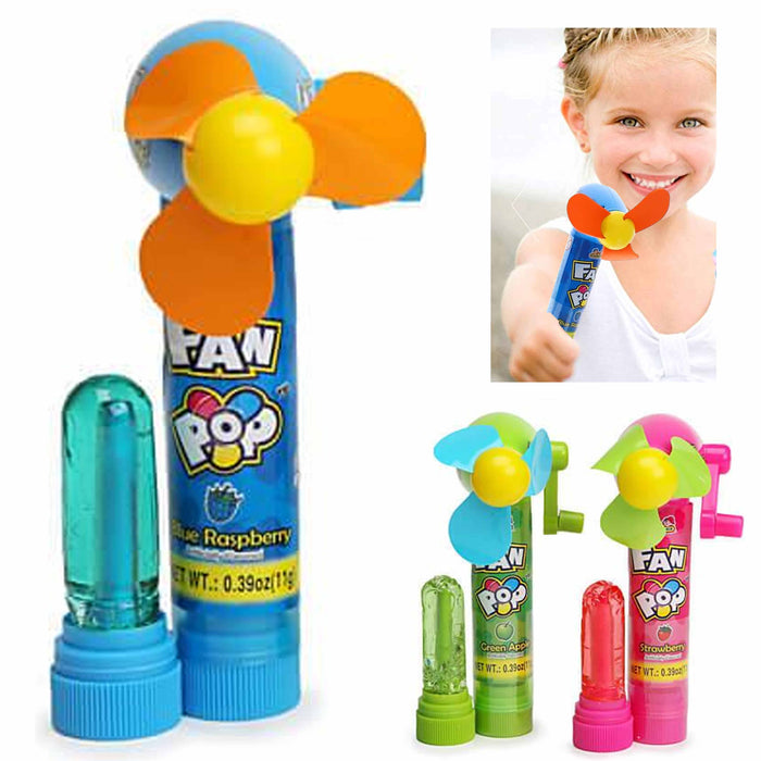 12 Pc Kidsmania Fan Pop Lollipops Candy Filled Fans Sucker Kids Party Favors