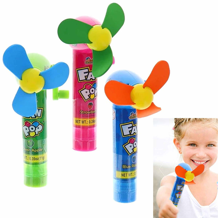 4 Pc Candy Filled Fan Pop Sucker Lollipop Treats Loot Bag Filler Kid Party Favor