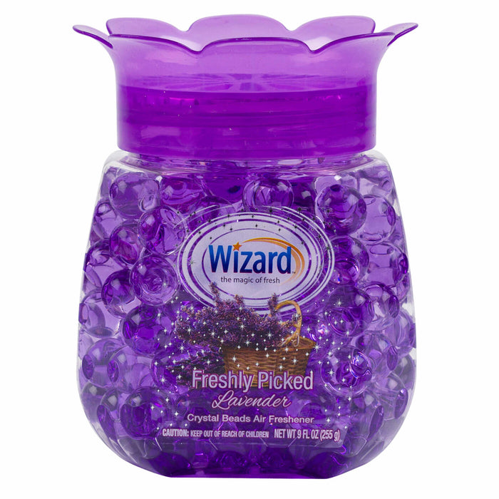 6 Wizard Odor Eliminator Gel Beads Lavender Scent Air Freshener Fragrance Aroma