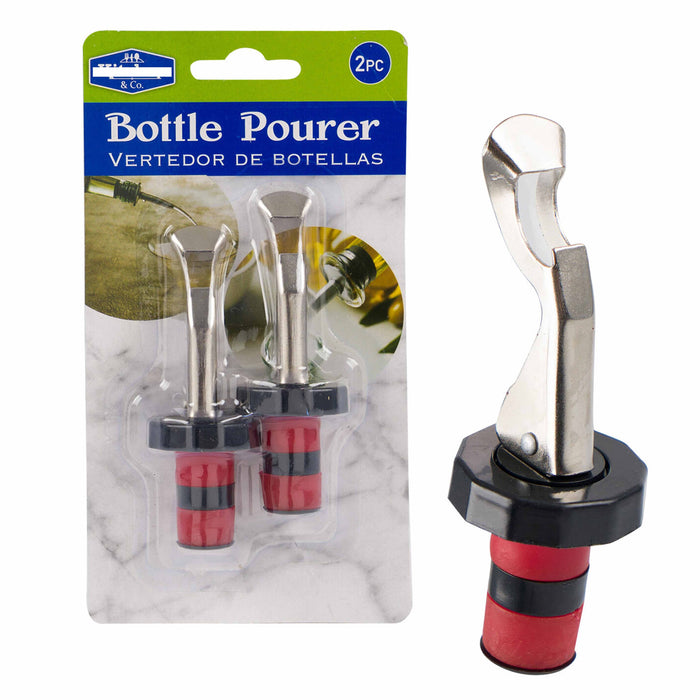 2 Pc Liquor Bottle Stopper Wine Spirit Oil Vinegar Alcohol Stopper Cap Keep